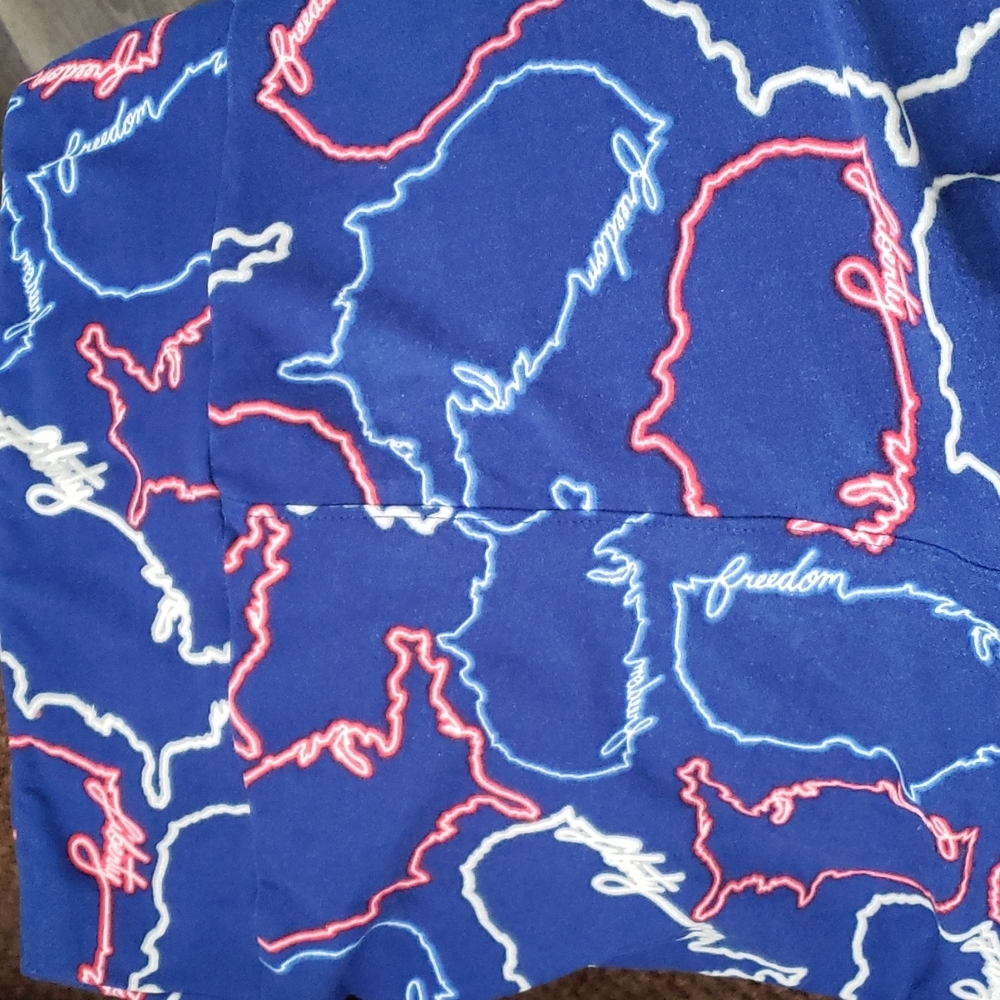 🇺🇲LulaRoe One Size (8-10) leggings USA Liberty, Freedom Special Print. EUC. - Picture 5 of 6